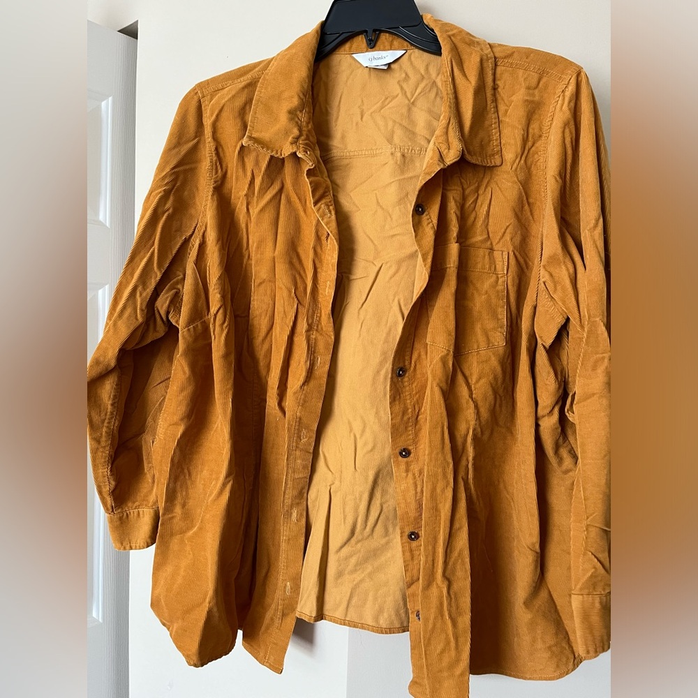 Warm yellow thrifted button down